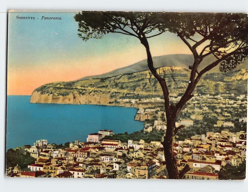 Postcard Panorama Sorrento Italy