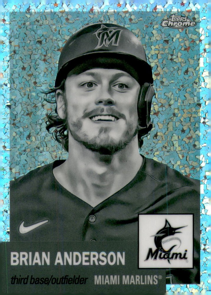 2022 Topps Chrome Platinum #403 Brian Anderson Black and White Mini Diamond Ref.
