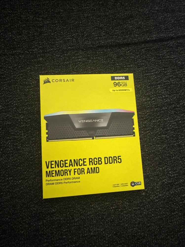 CORSAIR Vengeance RGB 96GB (2 x 48GB) PC RAM DDR5 6000 CL 30 -Brand New Sealed