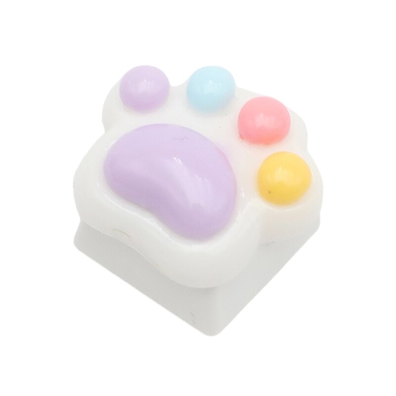Handmade Resin Kitten Claw Keycap for Mechanical Keyboard Cartoon Design