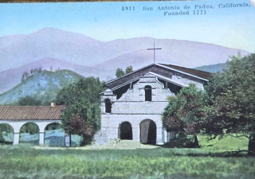 1914 Vintage Mission San Antonio de Padua California 1771 Postcard Next Day Ship
