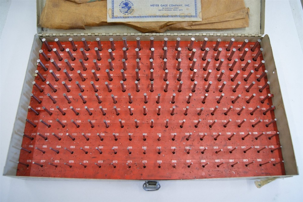 VERMONT GAGE PRECISION PIN SET COMPLETE SERIES B .061