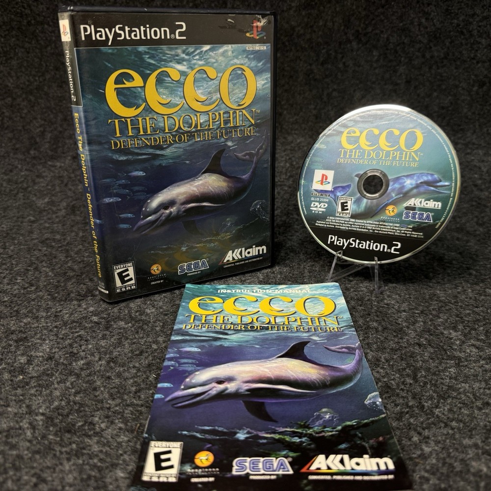 Ecco The Dolphin Defender Of The Future PS2 Complete CIB Sega PlayStation 2