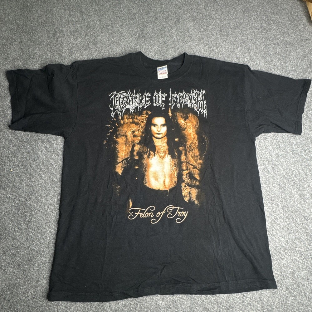 Cradle Of Filth 2005 Metal Band T-Shirt Felon Of Troy Men's Size XL