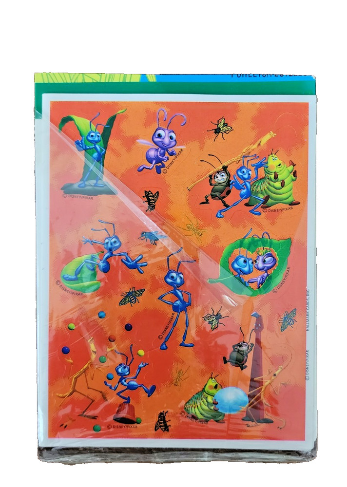 Vintage Hallmark Disney Pixar Bugs Life Sticker Pack - 3 sheets