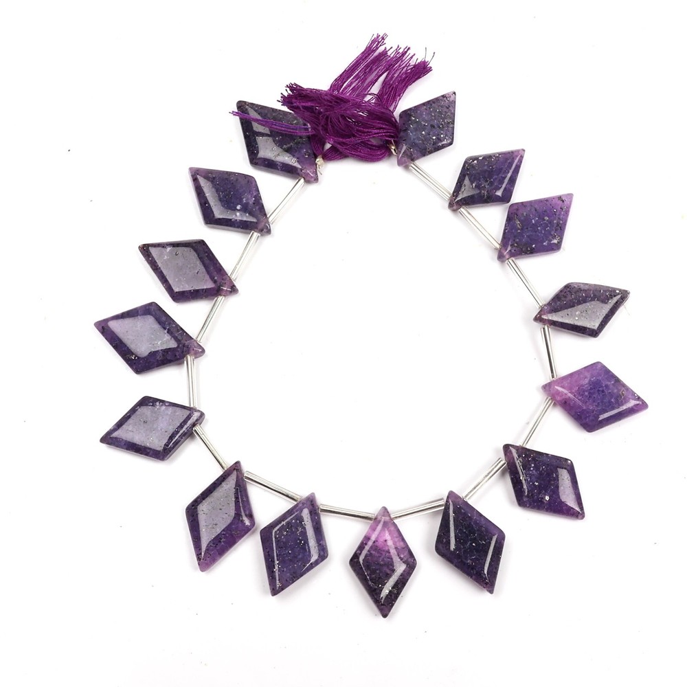 Smooth Star Aventurine Quartz Rhombus Beads 9 Inch 15X22-16X2MM