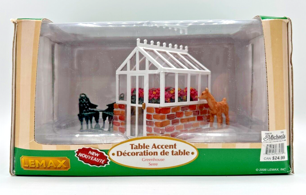Lemax Christmas Village Greenhouse Table Decoration - 2006-image