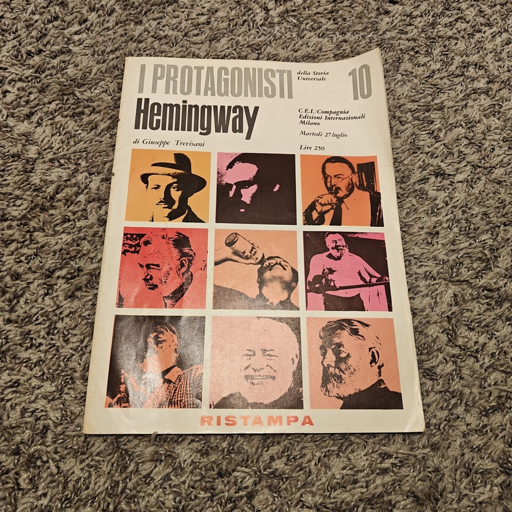 Vintage Italian Hemingway Booklet I Protagonisti Della Storia Universale Giusepp