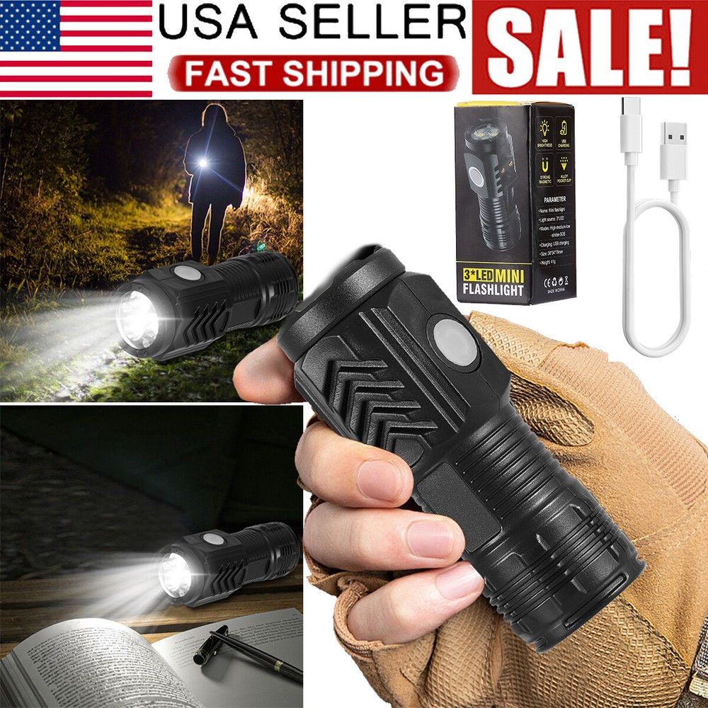 2024 Ultra-Bright Mini Flashlight Super Bright Waterproof Outdoor Travel with Pocket Clip  