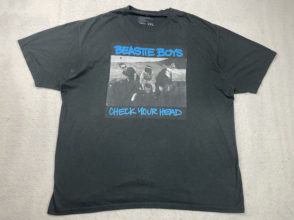 Beastie Boys Men’s 2XL Check Your Head Graphic Short Sleeve Black T-Shirt