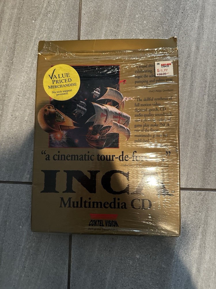 Coktel Vision Inca Multimedia CD-ROM PC Adventure Puzzle Game Manual Included