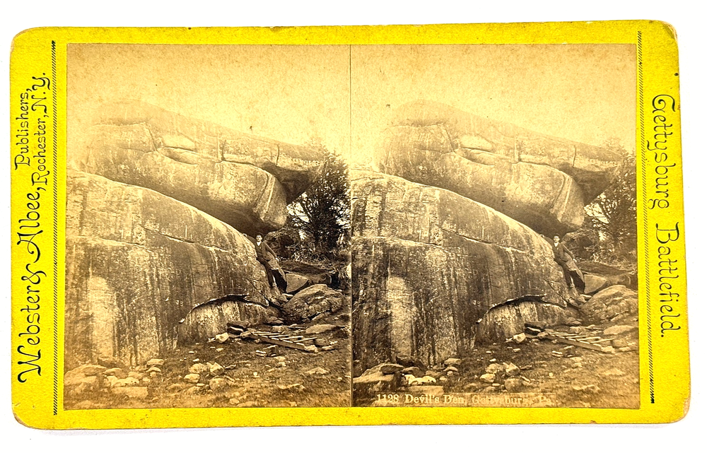Webster & Albee Civil War Devil's Den Gettysburg PA Stereoview photo Rochester