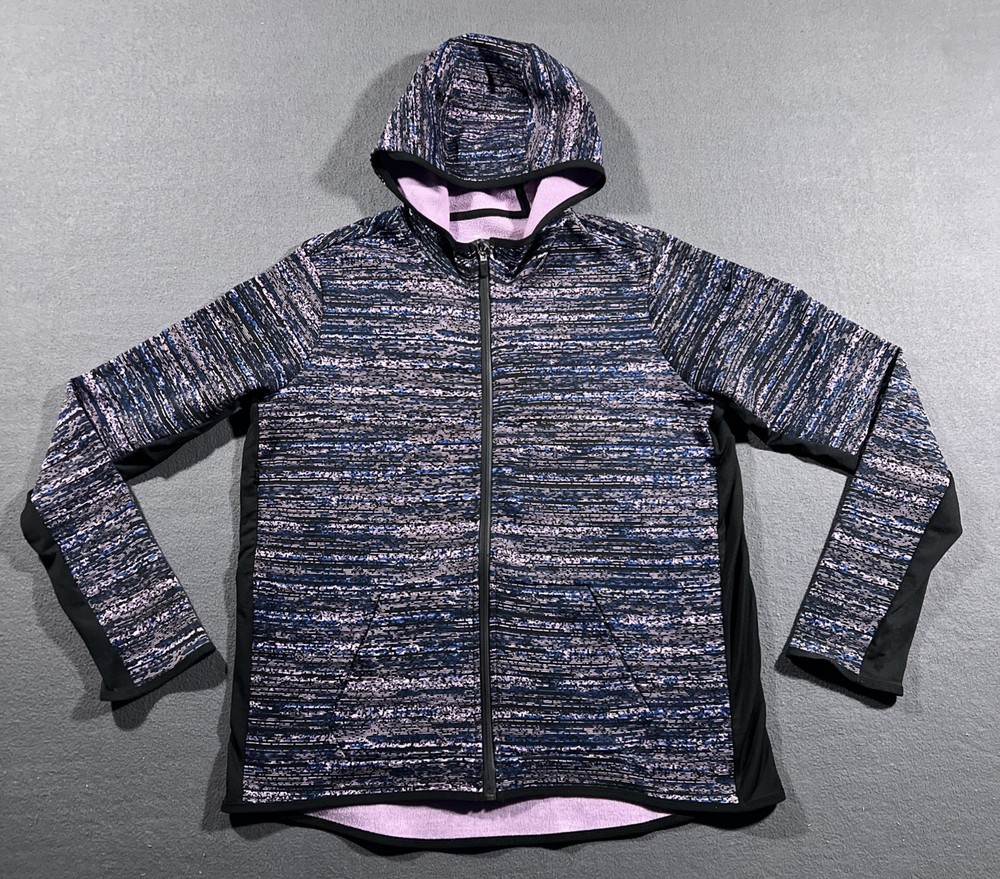 Nike Therma-Fit Full Zip Hooded Jacket Women’s XL Purple Black Run Train Warm