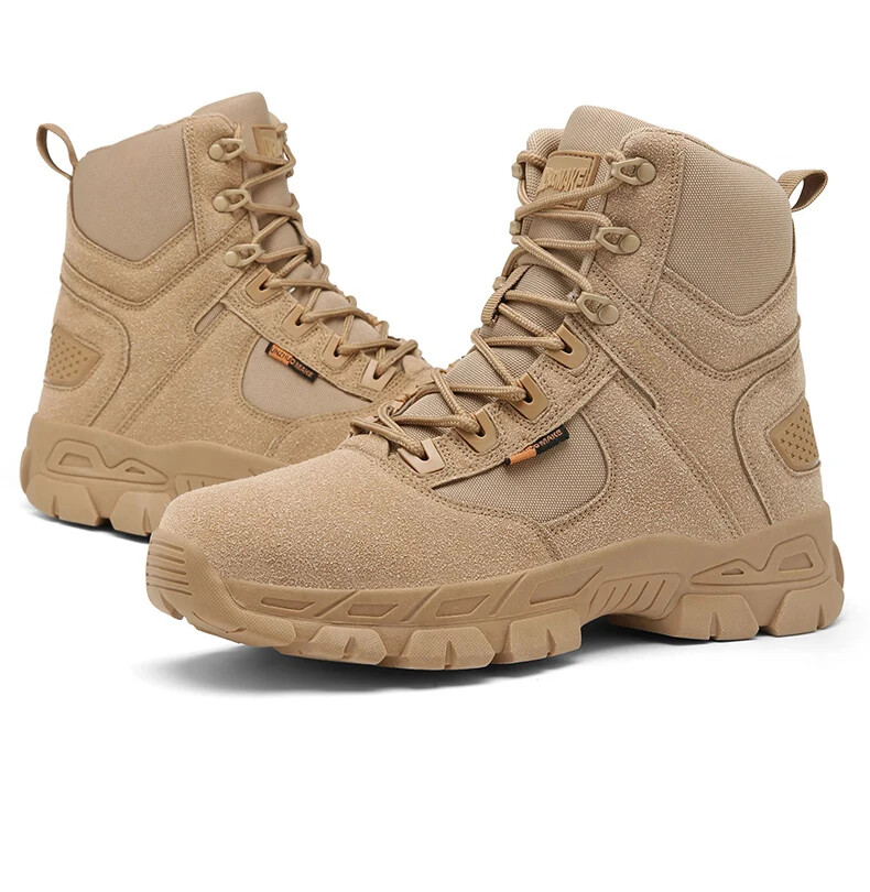 Men's Winter Snow Boots Warm Fur Waterproof Outdoor Mountain Shoes Combat Boots