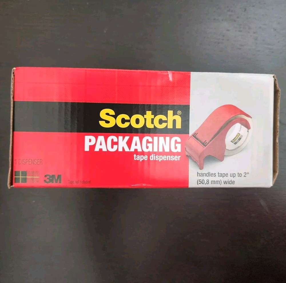 3M Scotch Packaging Tape Hand Dispenser DP 300 RD Packing Sealing Roll Cutter