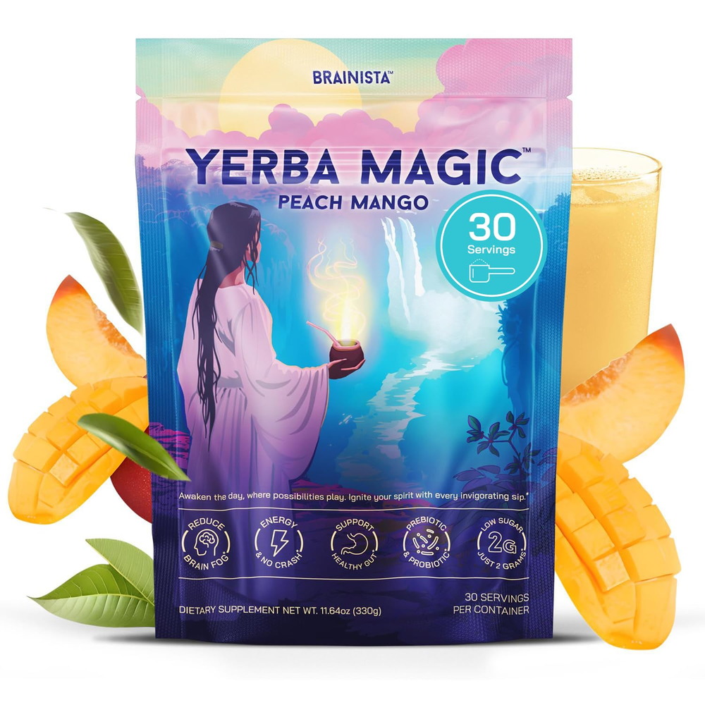Yerba Magic – Yerba Mate Tea Instant Powder Super Drink with Nootropics, Prebiot