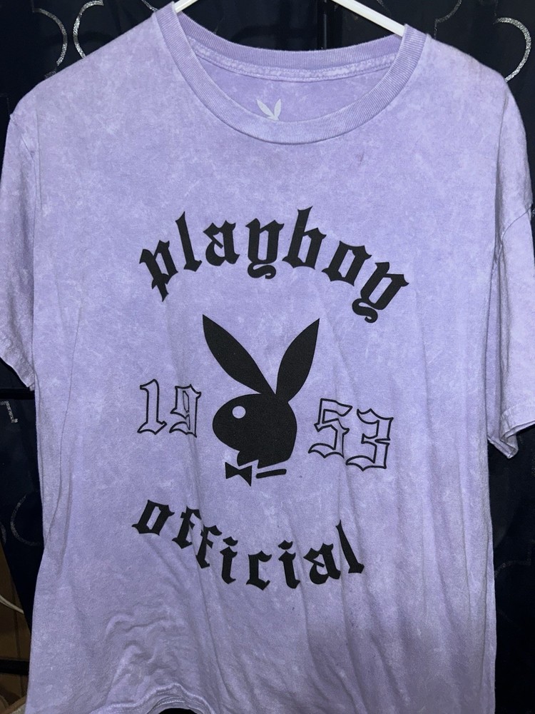 Playboy Official Purple Tee Shirt Size Large