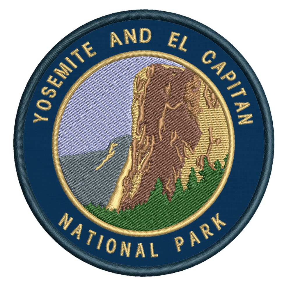 Yosemite and El Capitan Patch Embroidered Iron-On Applique Travel Souvenir