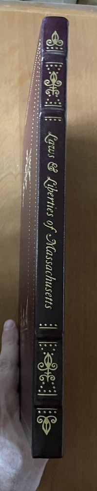 THE LAWS AND LIBERTIES of MASSACHUSETTS hardbound cover legal classics library