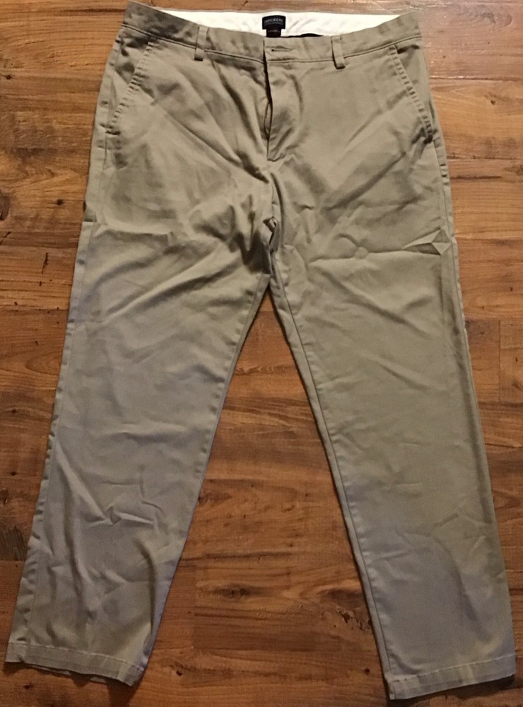 Dockers Pants Men 36x32 Straight Fit Khaki Flat Front Office Business