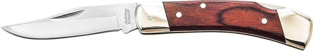 Schrade Uncle Henry LB5 Folding Pocket Knife Smokey Lockback with Leather Sheath