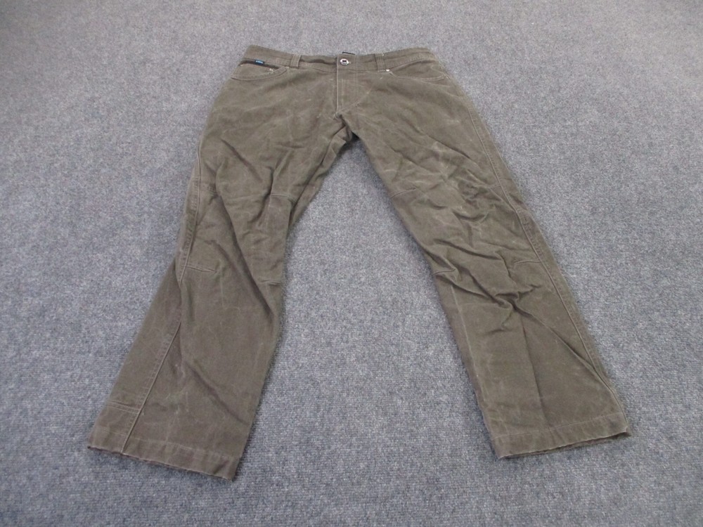 Kuhl Mens 36x30 Hot Rydr Flannel Lined Hiking Work Pants Faded