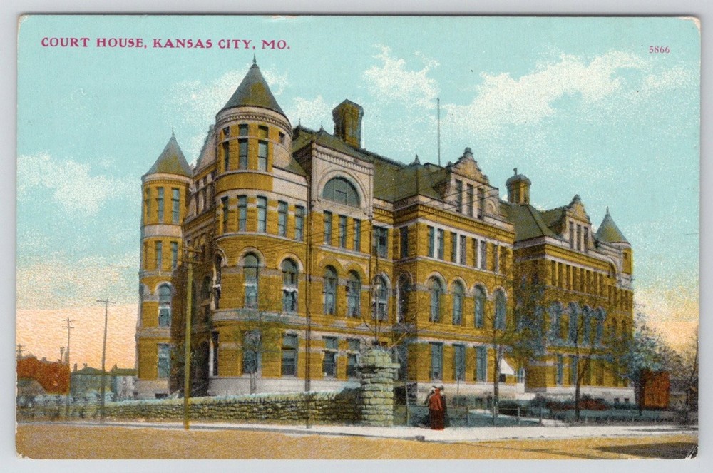 Kansas City MO Court House Postcard Paul Eskenasy Early 1900s Architecture