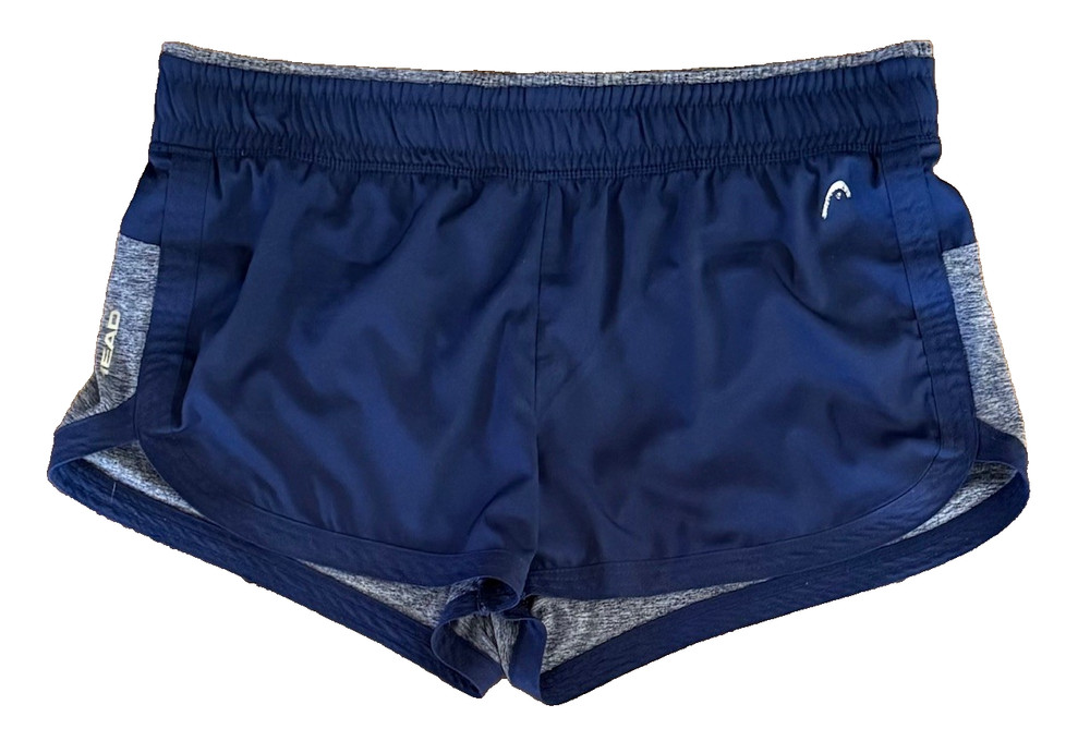 HEAD Women's Half Mile Athletic Shorts Blue Gray Running Gym Lined Athleisure