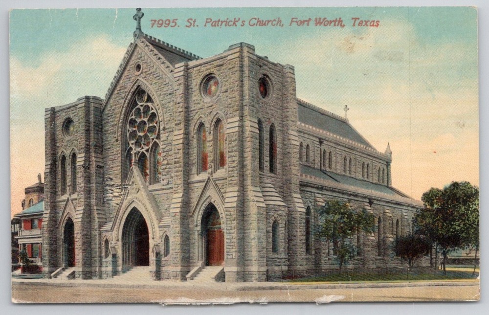 St Patrick's Church Fort Worth Texas Postcard Acmegraph Early 1900s