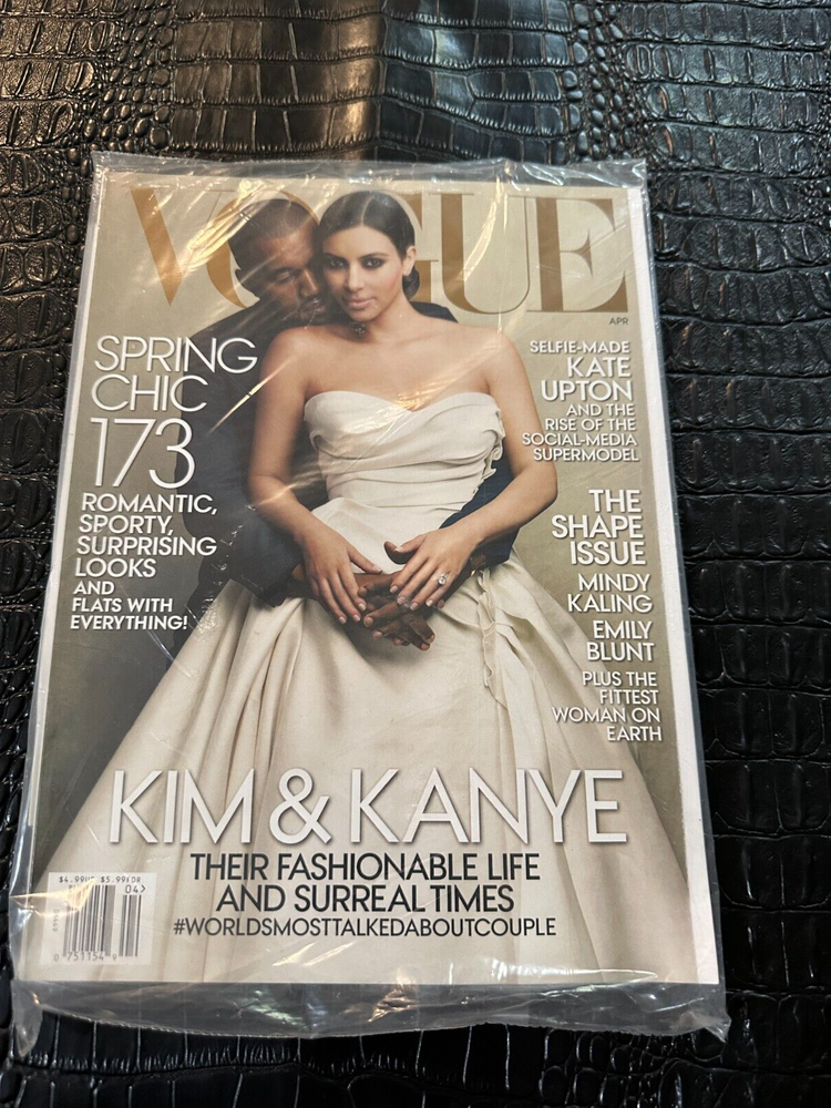APRIL 2014 VOGUE vintage fashion magazine (SEALED-UNREAD) KANYE - KIM KARDASHIAN