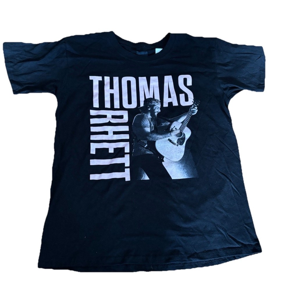 Thomas Rhett Black Graphic Print Women’s Crew Neck Short Sleeve T-Shirt Size S