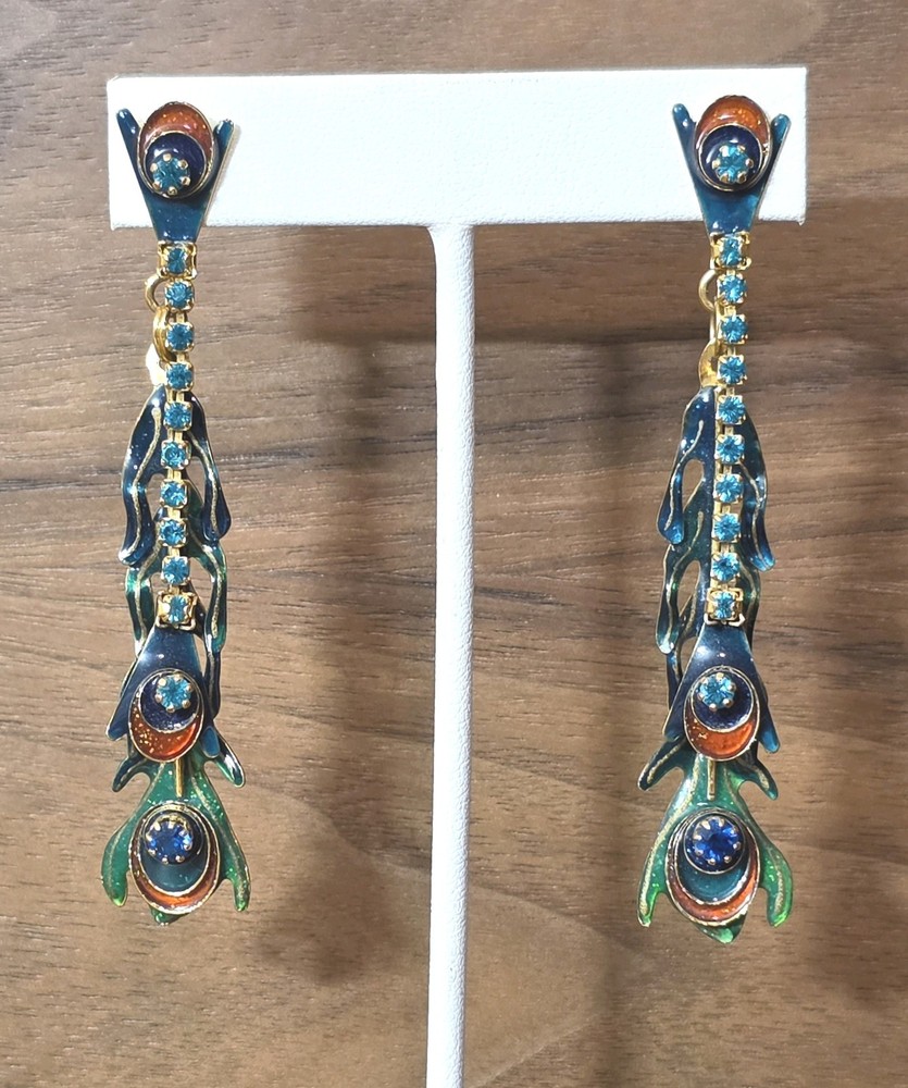 Vintage Lunch At The Ritz Peacock Earring