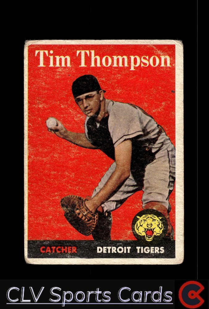 Vintage Topps Tim Thompson Detroit Tigers Baseball Card Poor Condition