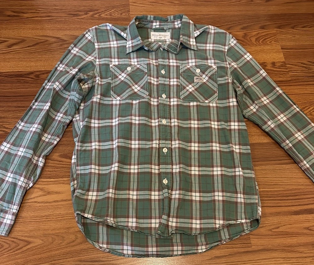 Denim Supply Ralph Lauren Shirt Mens Flannel Button Up Medium Multicolor Plaid