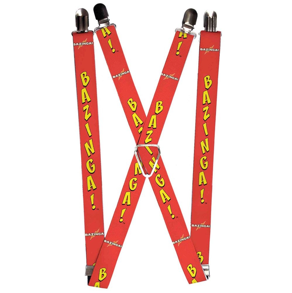 `Suspenders - 1.0`` - Bazinga! Red/Gold` ACC NEWAnother great item from Rarewaves USA | Free delivery!