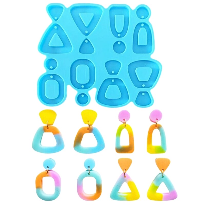 4-in-1 Earring & Keychain Silicone Mold for DIY Epoxy Crafts