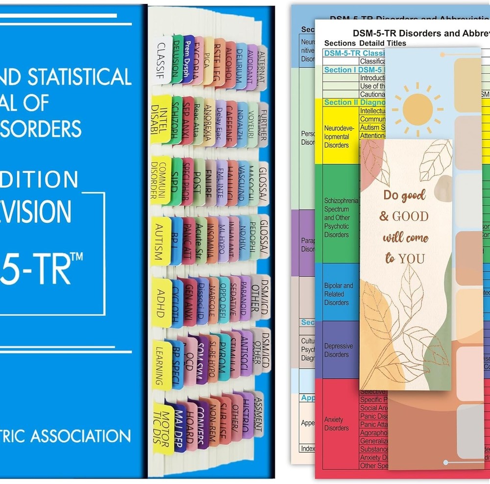 DSM 5 TR Tabs Index for DSM-5 Diagnostic and Statistical Manual of Mental Disor