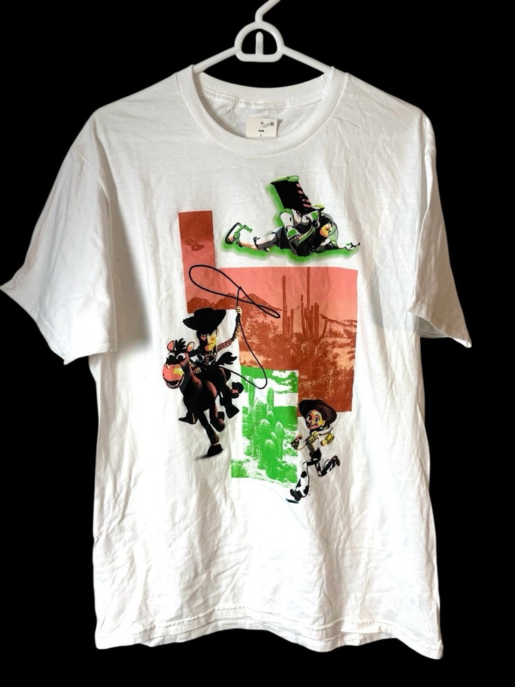 Disney Pixar Toy Story Men's Size Large White Short Sleeve Graphic T-Shirt