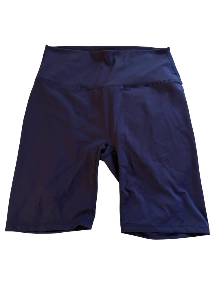 Lululemon Align Shorts Size 12 Blue High Rise Biker Nulu Yoga Athleisure Gym EUC