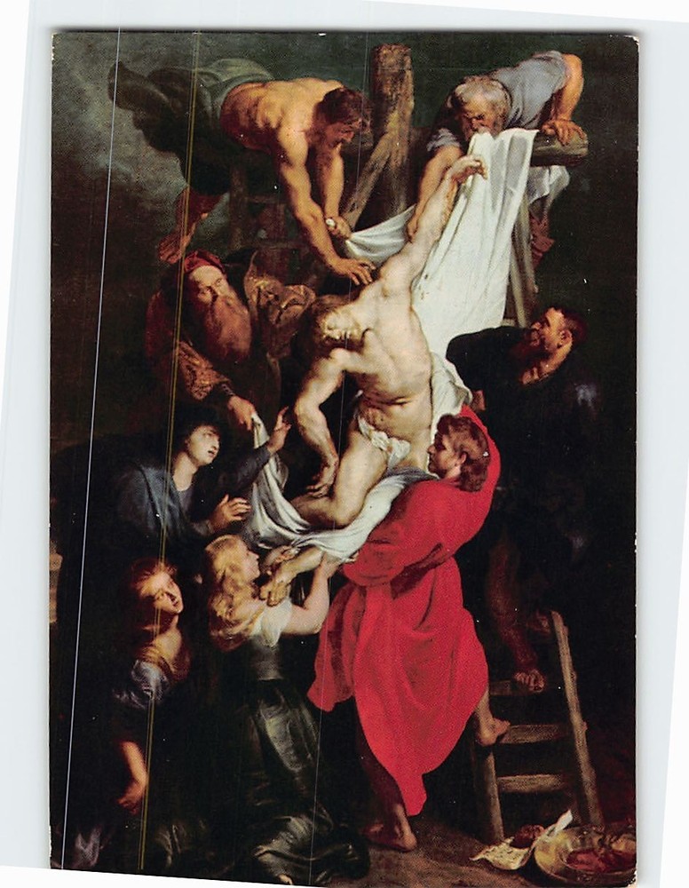 Postcard The Descent from the Cross Painting by Peter Paul Rubens
