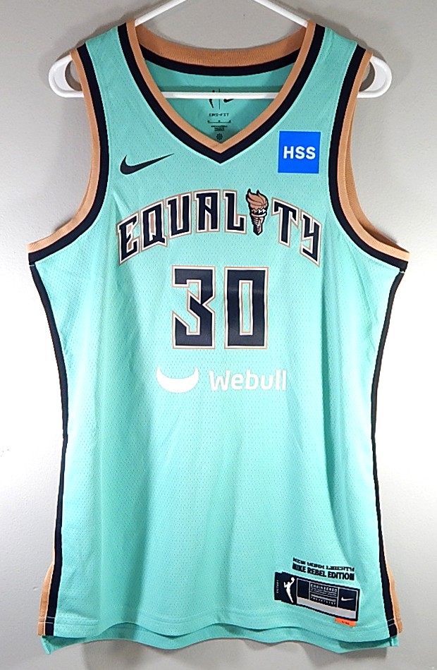 Breanna Stewart #30 New York Liberty Nike Rebel Ed. Victory HSS Teal Jersey M 44