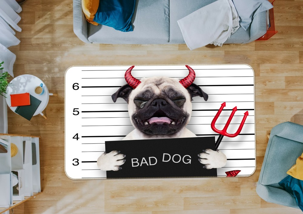 3D Bad Dog Crying Non-Slip Rug Mat Elegant Photo Carpet O3121