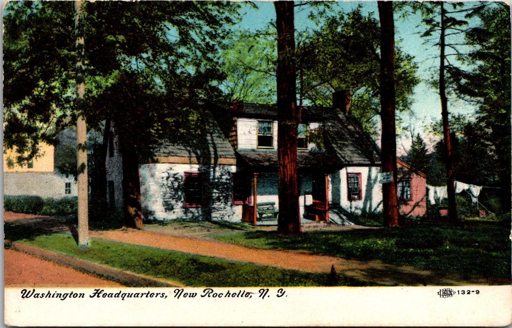 Dr Jim Stamps Postcard Washington Headquarters New Rochelle New York