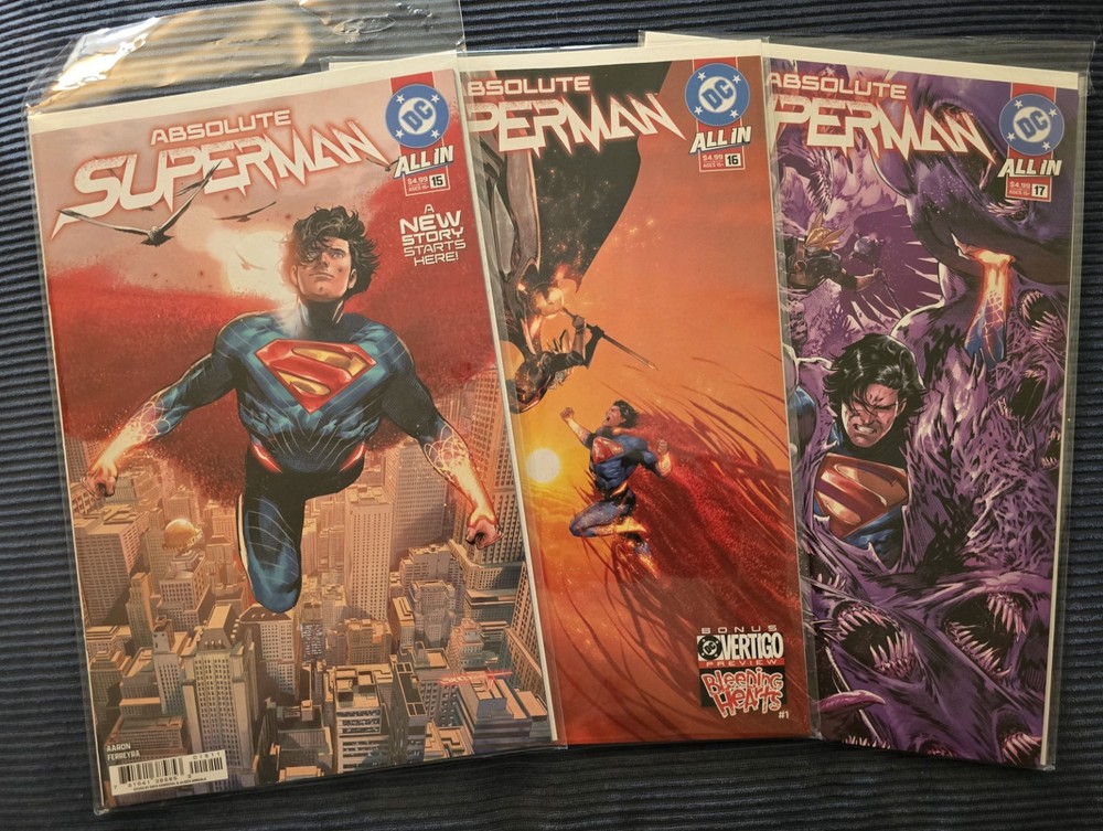 DC Comics ABSOLUTE SUPERMAN 15  16 & 17 set 1ST prints