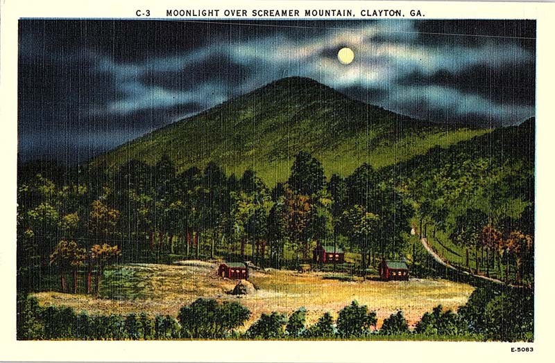 Postcard MOUNTAIN SCENE Clayton Georgia GA m/09 AJ3481