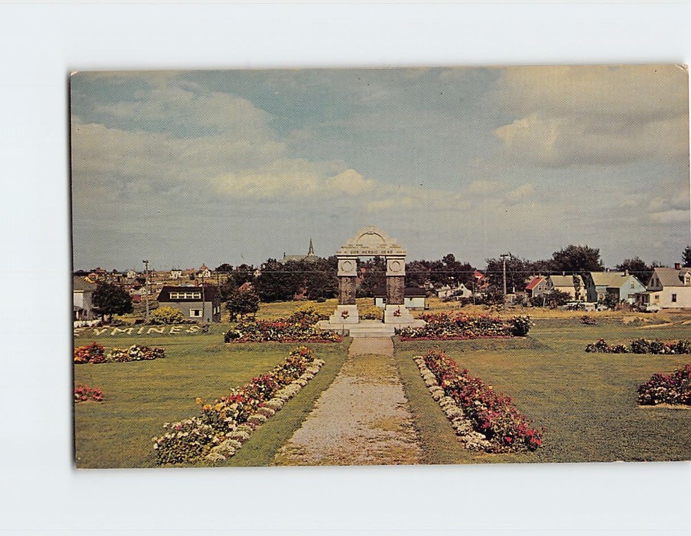 Postcard Cenotaph at Sydney Mines Cape Breton Nova Scotia Canada