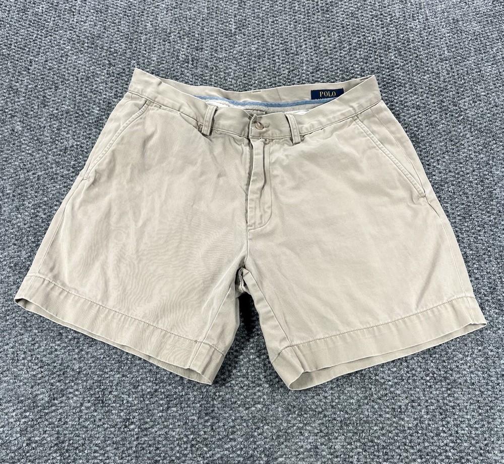 Polo Ralph Lauren Chino Shorts Men’s 32 Khaki Beige  Classic Fit Preppy Wear