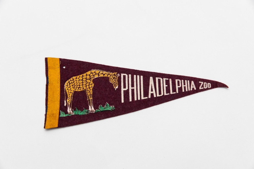 Vintage Philadelphia Zoo Pennsylvania Souvenir Felt Pennant 11