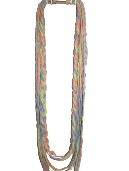 T-Shirt Yarn Infinity Scarf Necklace - Stylish Unique Gift 098