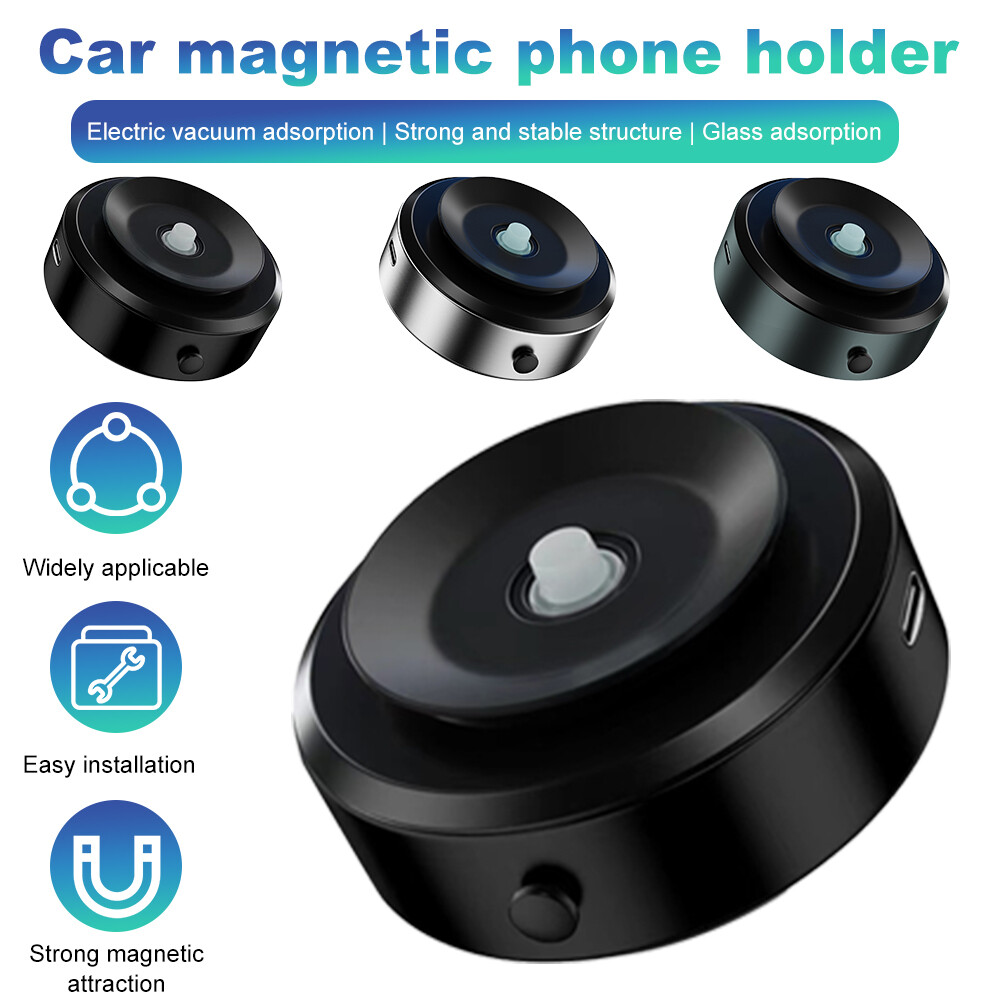 Universal Electric Vacuum Magnetic Suction Car Phone Mount Holder Stand Bracket